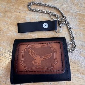 Vintage Harley Leather Davidson Chained Wallet